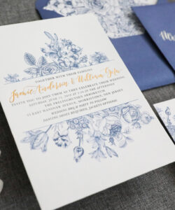 Free Editable Blue And White Invitation Template  Sample