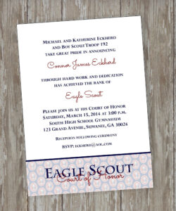 Free Editable Eagle Court Of Honor Invitation Template