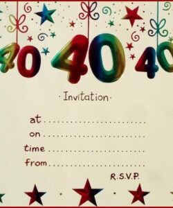 Free Printable 40Th Wedding Anniversary Invitations Template