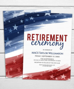 Free Printable Air Force Retirement Invitation Template Excel Sample