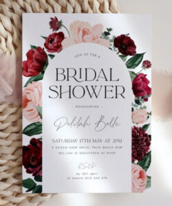 Free Printable Bridal Shower Brunch Invitation Template Doc