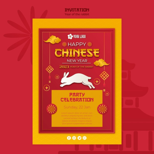 Free Printable Chinese New Year Invitation Template