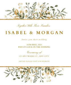 Free Printable Country Style Wedding Invitation Template  Sample