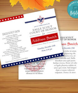 Free Printable Eagle Court Of Honor Invitation Template Pdf Sample