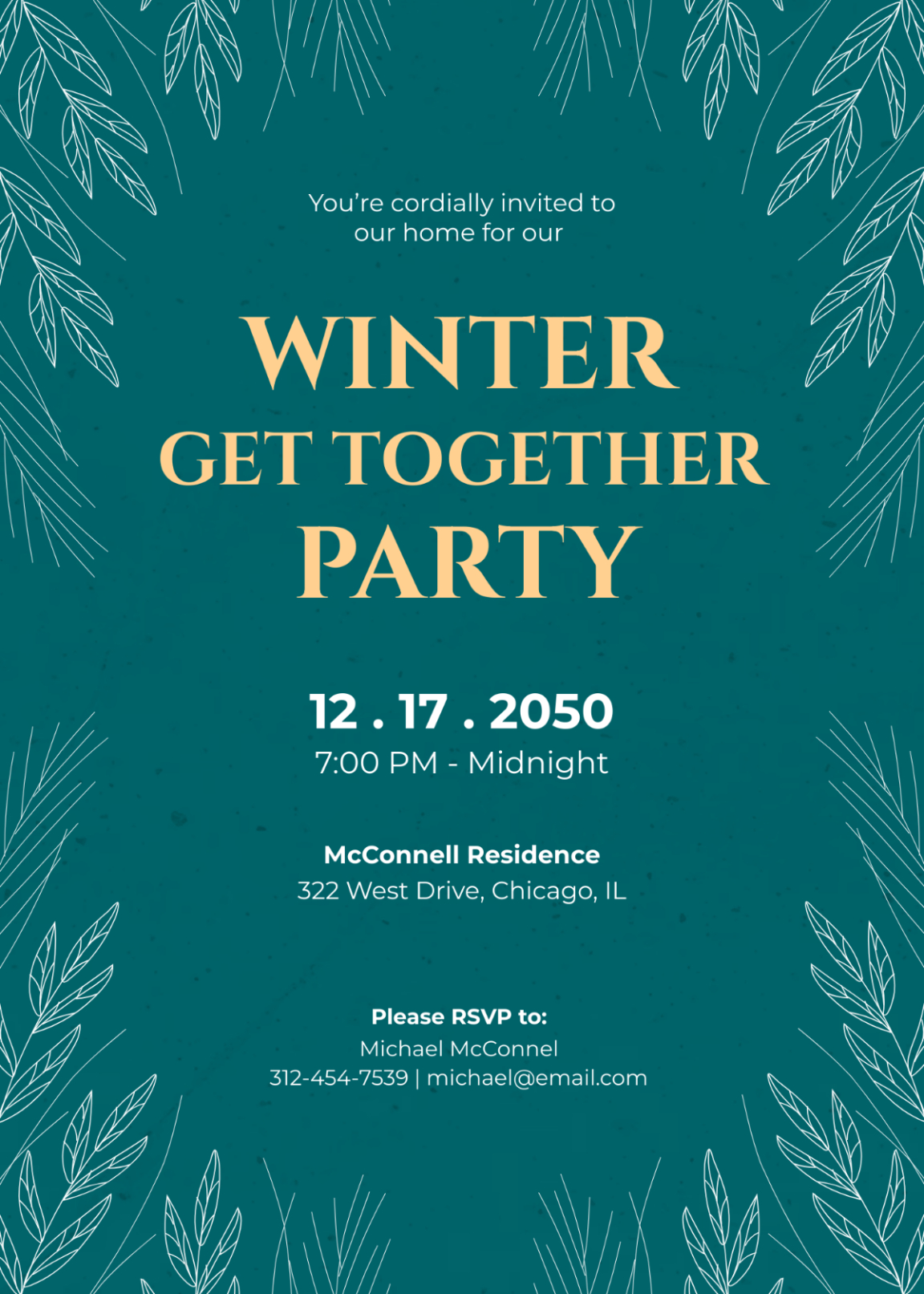 Friends Get Together Invitation Template Doc Sample