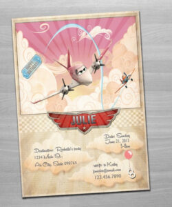 Printable Disney Planes Birthday Invitation Template Pdf