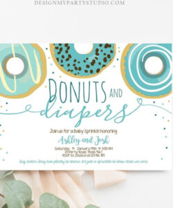 Printable Donuts And Diapers Invitation Template Excel Sample