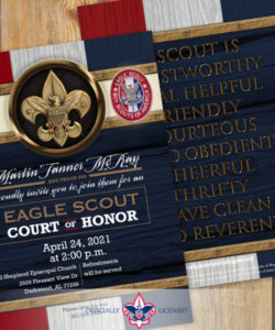 Printable Eagle Court Of Honor Invitation Template Word Sample