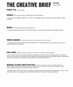 architecture design brief template doc sample