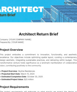 architecture design brief template word sample