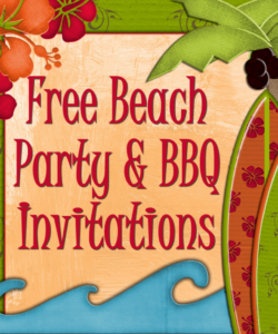 Blank Beach Theme Party Invitation Template Pdf Sample