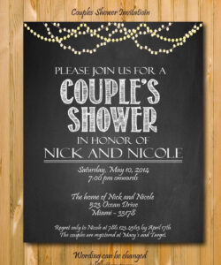 Blank Couples Wedding Shower Invitation Template  Sample