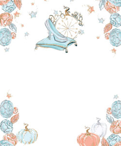 Cinderella Birthday Invitation Card Template Pdf