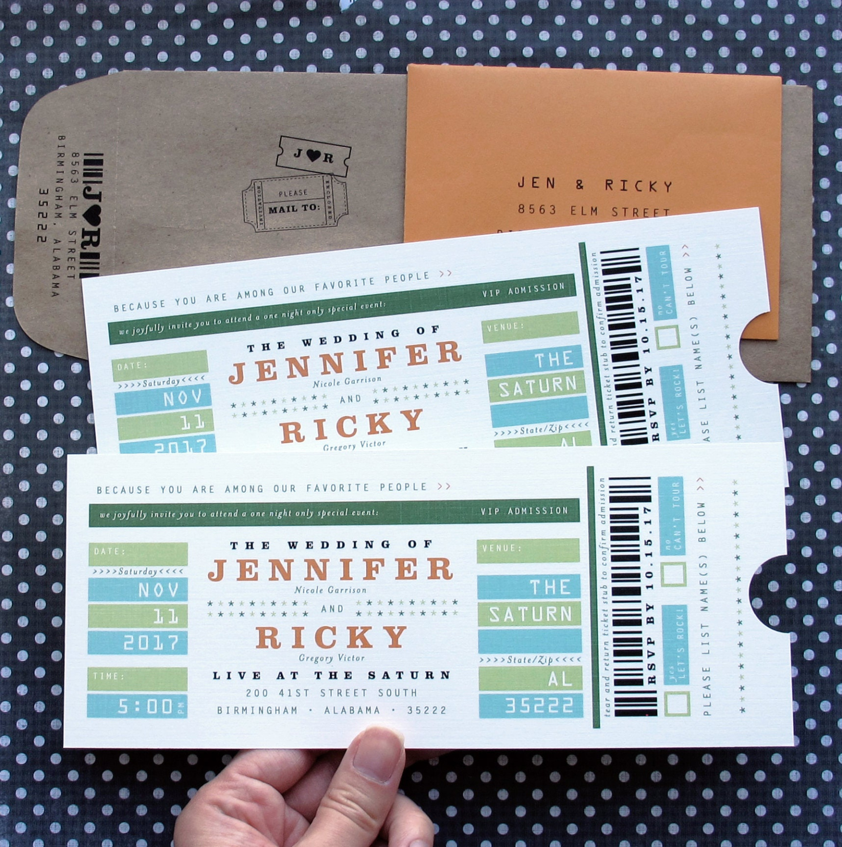 Concert Ticket Wedding Invitation Template Word Sample