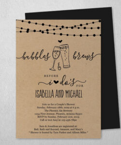 Couples Wedding Shower Invitation Template  Sample