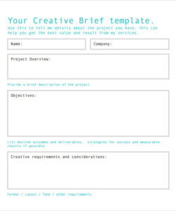 custom ad agency creative brief template pdf