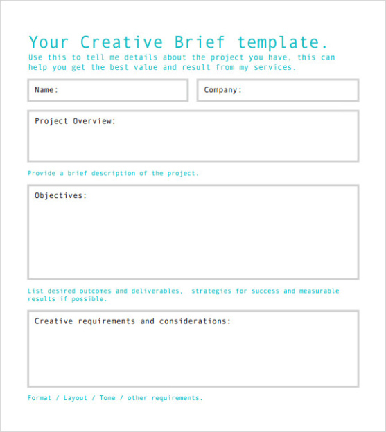 custom ad agency creative brief template pdf