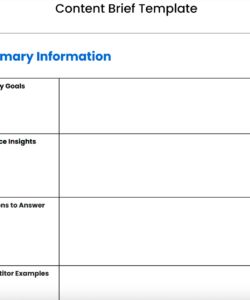 custom blog content brief template word