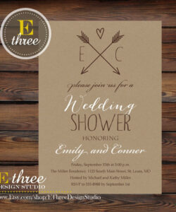 Custom Couples Wedding Shower Invitation Template Excel Sample