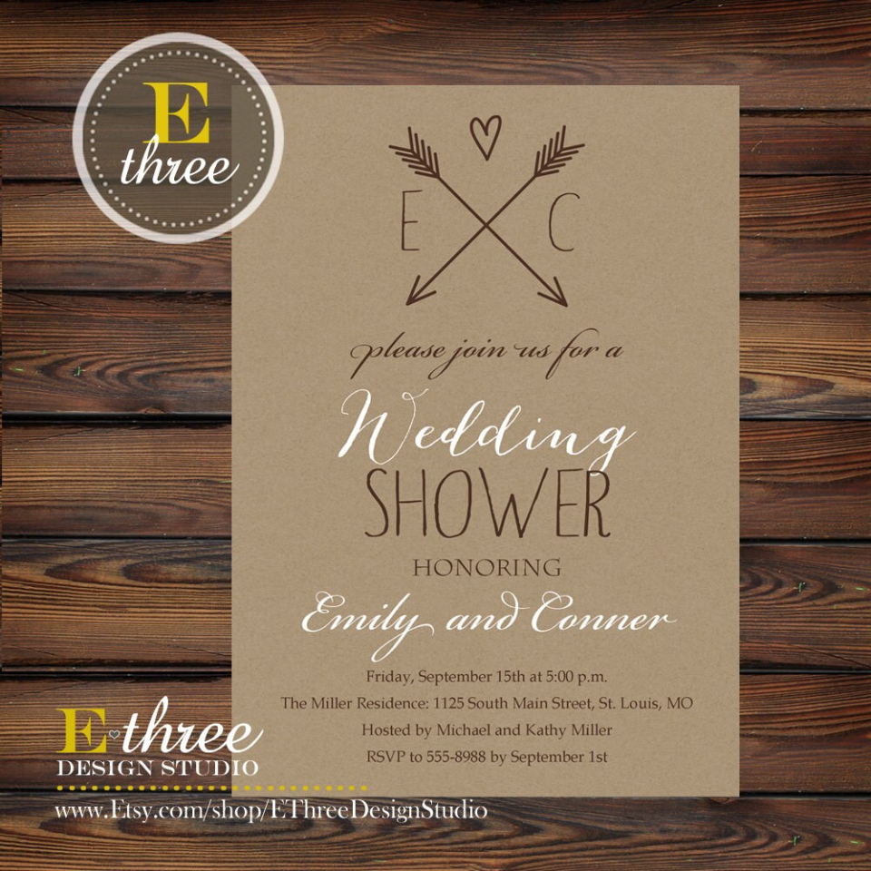 Custom Couples Wedding Shower Invitation Template Excel Sample