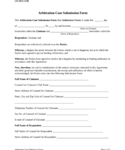 custom post hearing arbitration brief template word sample