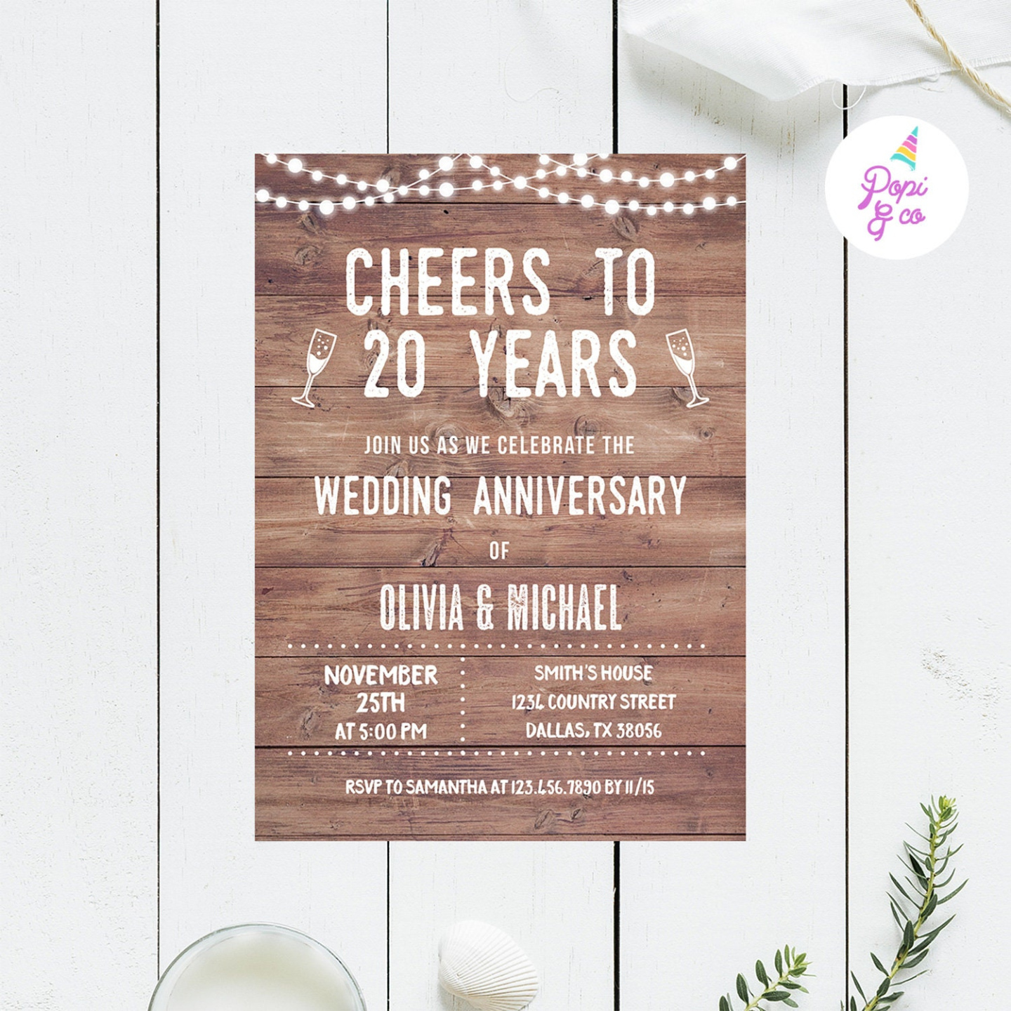 Editable 10Th Wedding Anniversary Invitation Template Word Sample