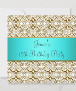 Editable 15Th Birthday Party Invitation Template Excel Sample