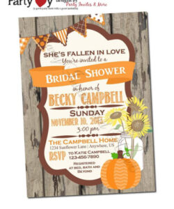 Editable Fall Bridal Shower Invitation Template Doc