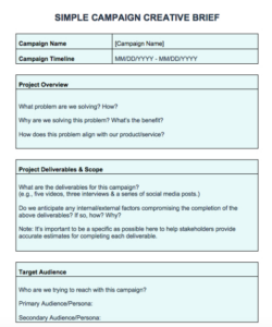 editable influencer campaign brief template pdf