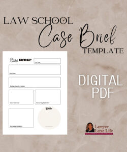 editable law school case brief template excel sample