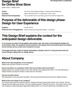 editable product design brief template