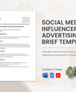 editable social media campaign brief template excel