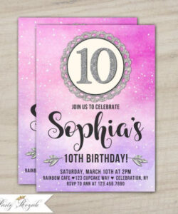 Free  10Th Birthday Party Invitation Template