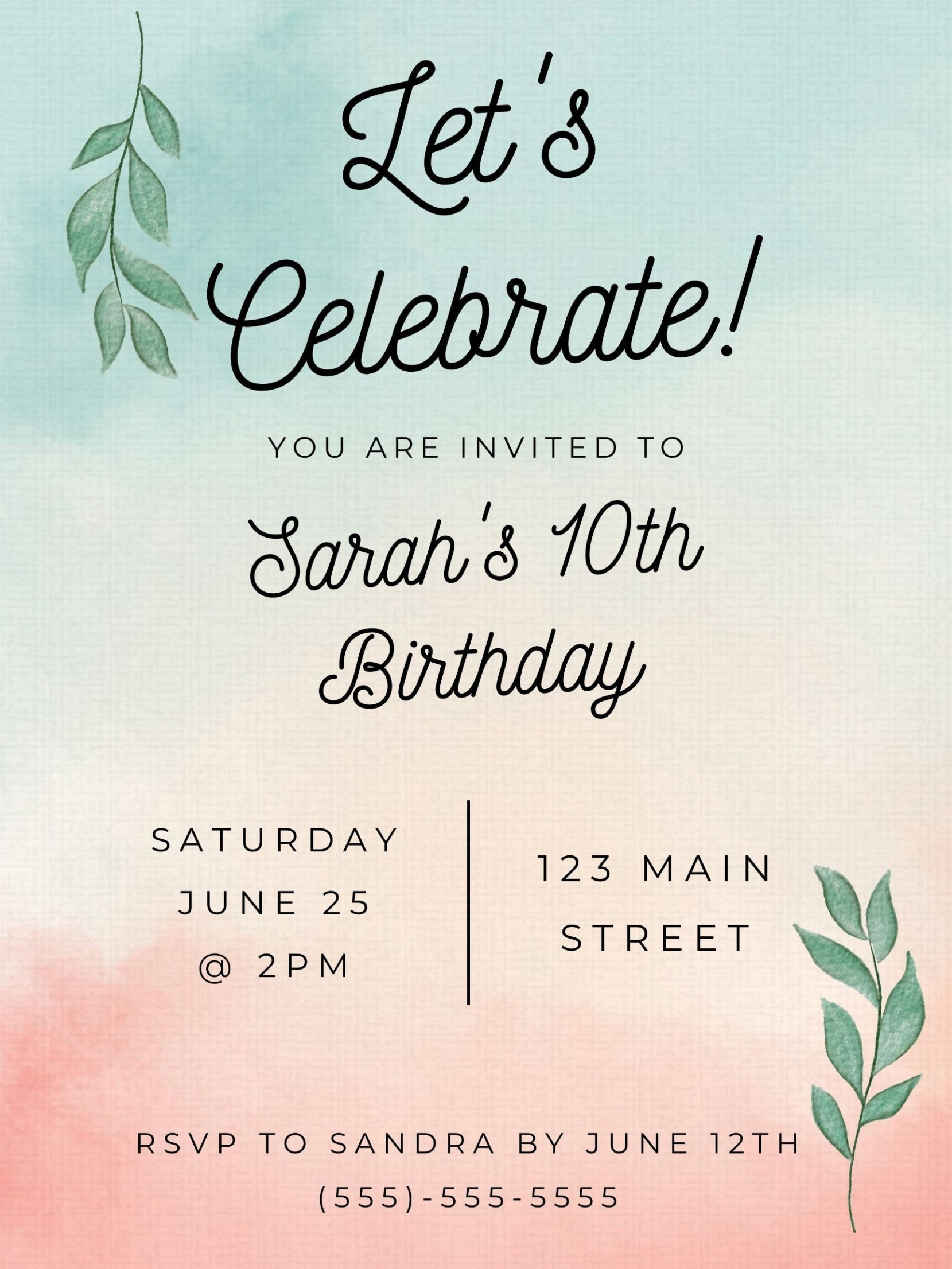 Free  Black And Silver Birthday Invitations Template Word Sample