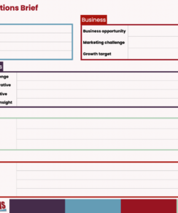 free blank marketing communication brief template excel sample