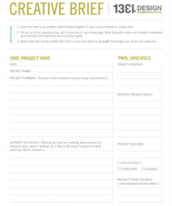 free custom interior design project brief template doc