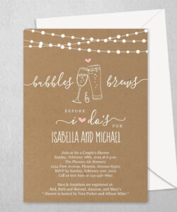 Free Editable Couples Wedding Shower Invitation Template Doc Sample