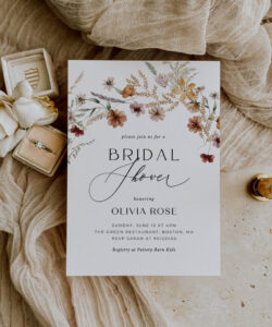 Free Editable Fall Bridal Shower Invitation Template