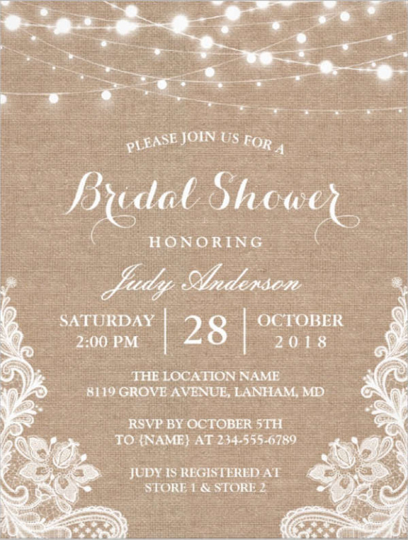 Free Editable Fall Bridal Shower Invitation Template Pdf Sample