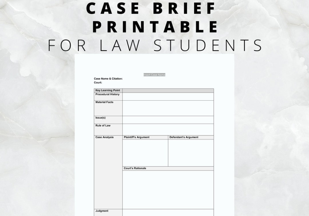 free editable legal brief example template excel