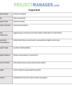 free editable market research project brief template word