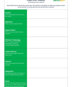 free editable market research project brief template word