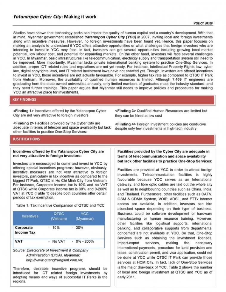 free  government policy brief template excel sample