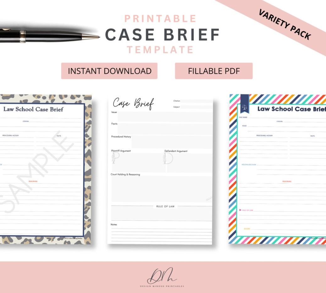 free  law school case brief template pdf