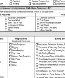 free  pre job brief template  sample