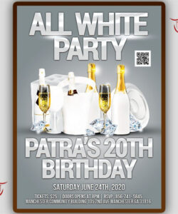 Free Printable All White Party Invitations Template Doc Sample