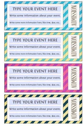 Free Printable Concert Ticket Birthday Invitation Template Doc Sample