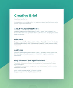 free printable logo design creative brief template doc sample