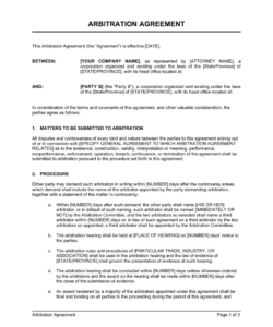 free printable post hearing arbitration brief template doc