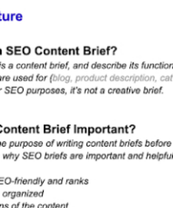 free printable seo content brief template doc